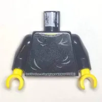 Torso Small Gray Collar and Belt, Gray Ripples Print, Black Arms, Yellow Hands