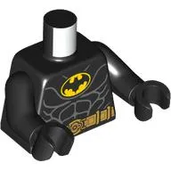 Torso, Batman Suit, Yellow Batman Logo, Muscles, Gold Utility Belt print, Black Arms and Hands