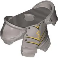 Minifig Neckwear Armor Breastplate with Pauldrons and Gold/Black Lines print