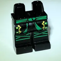 Hips and Black Legs with Green Sashes and Gold Print