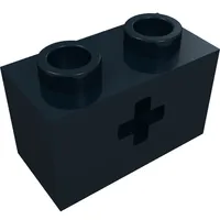 Technic Brick 1 x 2 with Axle Hole Type 1 [+ Opening] and Bottom Ridges