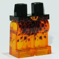 Hips and Trans-Orange Legs with Black Lava Rock Print