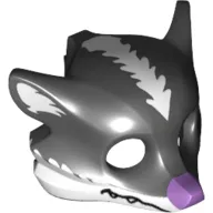 Mask Fox / Skunk, White Fur and Lavender Nose Print