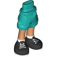 Minidoll Hips and Shorts with Nougat Legs, Black Boots, White Laces, Soles print
