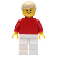 Soccer Player Red Plain Torso, White Legs 8