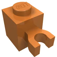 Brick Special 1 x 1 with Clip Vertical [Thick U Clip, Solid Stud]