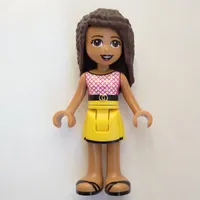 Andrea - Magenta and White Top, Yellow Skirt