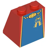 Slope 65° 2 x 2 x 2 Smooth without Bottom Tube and Queen's Dress Print