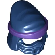 Wrap Peaked Head with Dark Purple Headband and Knot Pattern