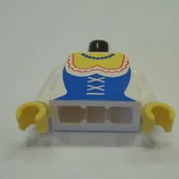 Torso Blue Corset and Necklace Print (Maiden), White Arms, Yellow Hands