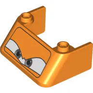 Windscreen 3 x 4 x 1 1/3 with 2 Studs on Top with Blue Eyes on White Background Print (Grem)