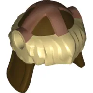 Helmet Barbarian with Tan Fur and Copper Markings Pattern