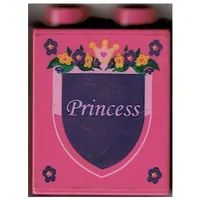 Duplo Brick 1 x 2 x 2 with 'Princess' / 'LEGOLAND California 2009' Print