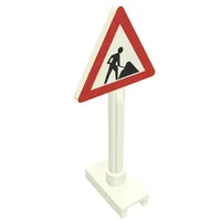 Road Sign Triangle with Roadworks Print - 1 Dirt Pile