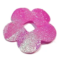 Clikits Icon Accent, Flower, Foil 4 1/4 x 4 1/4, 5 Petals with Textured Surface