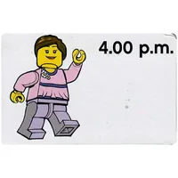 Activity Card, Time-Teaching 12-Hour Clock 4.00 p.m., Female