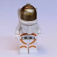 Astronaut - White Torso and Legs, Orange Trim, Smirk, Dark Tan Eyebrows