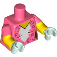 Torso, Dual Molded Arms, White Blaze, Magenta Animal Print, Coral Sleeves Pattern, Yellow Arms, Light Aqua Hands