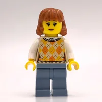 Tan Torso, Sand Blue Legs, Dark Orange Hair