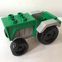 Duplo Tractor with Light Gray Engine and Fenders