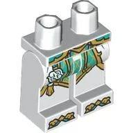 Hips and White Legs with Gold/Dark Turquoise Decorations print