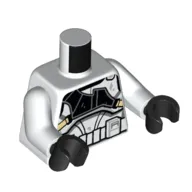 Torso Armor, Clone Trooper, Black Holster print, White Arms, Black Hands