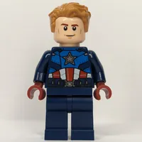 Captain America with Dark Blue Suit, Hair