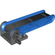 Duplo Conveyor Belt on 4 x 4 Base with Blue Sides and Black Belt