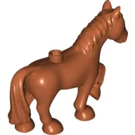 Duplo Animal Horse with one Stud and Raised Hoof with White Blaze Print