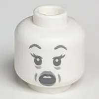 Minifig Head Ghost, Open Mouth Print