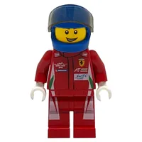 Race Driver, Red Torso, Red Legs, Blue Helmet, Ferrari 2