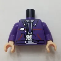 Torso Jacket and Dark Purple Tie Print (Knight Bus Conductor), Dark Purple Arms, Light Nougat Hands
