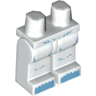 Hips and White Legs with Bright Light Blue Hair Print