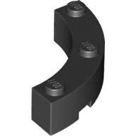 Brick Round Corner 4 x 4 Macaroni Wide with 3 Studs