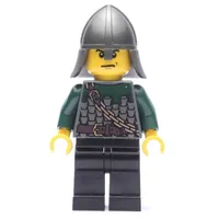 Dragon Knight, Dark Green, Helmet, Stern (Pearl Dark Gray)