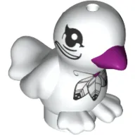 Animal, Bird, Two Feet with Magenta Beak and Feathers Print