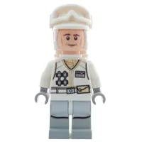 Rebel Trooper in Hoth Uniform, White Hat, White Jacket, Cheek Lines