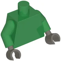 Torso, Green Arms, Dark Bluish Gray Hands [Plain]