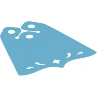 Neckwear Cape, Pointed Center at Bottom, 3 Top Holes, Swirl and Diamond Shape Holes [Plain]