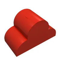 Brick Curved 2 x 4 x 2 Triple, No Studs