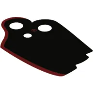 Neckwear Cape, Angled with Dark Red Boarder Print