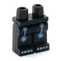 Hips and Black Legs with Medium Blue Circles and Lines Print