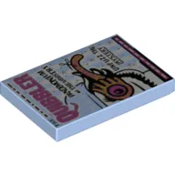 Tile 2 x 3 with 'QUIBBLER' Newspaper Print