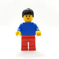 Soccer Player Blue Torso, Red Legs, Female 2