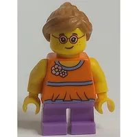 Kid - Orange Torso, Medium Lavender Legs, Medium Nougat Hair