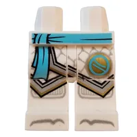 Hips and White Legs with Medium Azure Belt, Robes, Silver Trim, Scales, Gold Symbol print