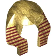 Headdress Mummy with Dark Red Stripes Thin Print