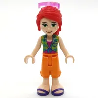 Mia - Green Shirt, Orange Pants, Sunglasses