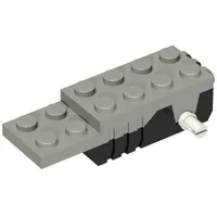 Light Gray Pullback Motor 6 x 2 x 1 1/3 with Black Base, White Shafts (Motor 1)