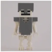 Skeleton, Square Skull, Flat Silver Helmet and Armor